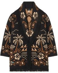 Alanui - Glimpse Of Eden Wool And Cashmere Cardigan - Lyst
