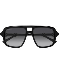 Gucci - Navigator Frame Sonnenbrille - Lyst