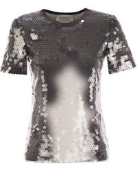 Sportmax - Kibbutz T -Shirt mit Pailletten - Lyst