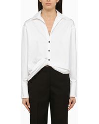 Ferragamo - White Knotted Cotton Shirt - Lyst