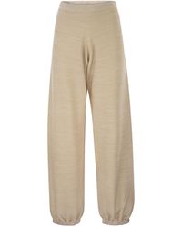 Fabiana Filippi - Wool And Cotton Jogging Trousers With Links Stitching - Lyst
