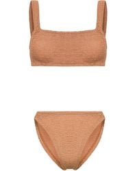 Hunza G - Xandra Bikini Metallic Crinkle - Lyst