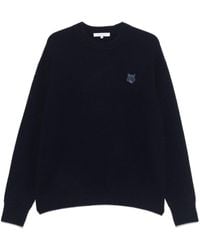 Maison Kitsuné - Sweater With Bold Fox Head Application - Lyst