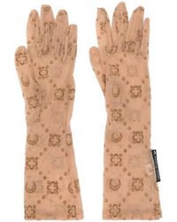 Marine Serre - Moonogram Mesh Flock Kurze Handschuhe - Lyst