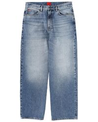 HUGO - Jeans With Logo Patch - Lyst