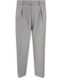 Etro - Fresh Wool Tailored Trousers - Lyst