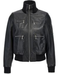 Chloé - Chloã Leather Bomber Jacket - Lyst