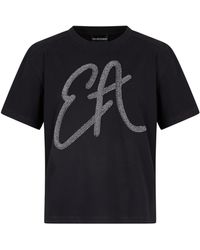 Emporio Armani - Logo Cotton T -shirt - Lyst