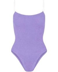 Hunza G - Pamela One-Piece Swimsuit With Ruffled Effect - Lyst