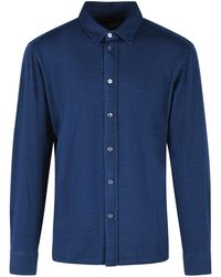 Tom Ford - Blauw Katoenen Overhemd - Lyst