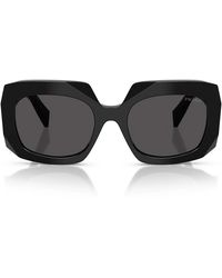 Prada - Zonnebril Prb23 S 16 K08 Z Zwart/donkergrijs Dames - Lyst