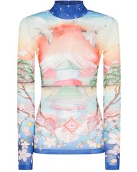 CASABLANCA - "Tennis Club" de malla top - Lyst