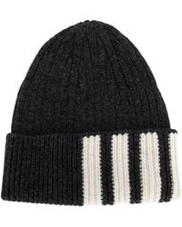 Thom Browne - Rib Hat W/ 4 Bar Stripe - Lyst