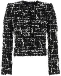 Balmain - Two-Tone Tweed Blazer - Lyst
