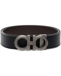 Ferragamo - Gancini Lederen Riem - Lyst