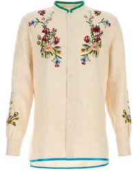 Valentino Garavani - Ivory Linen Shirt - Lyst