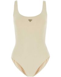 Prada - Embellished Stretch Nylon Swimsuit - Lyst