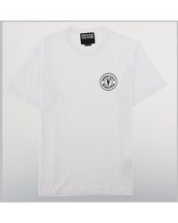 Versace Jeans Couture - T Shirt Con "V Emblem" Ricamato - Lyst