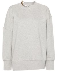 Stella McCartney - Chain-Link-Detailing Mélange Sweatshirt - Lyst