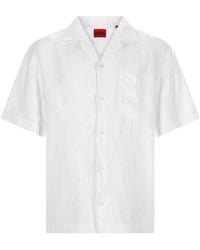 HUGO - Linen Shirt - Lyst