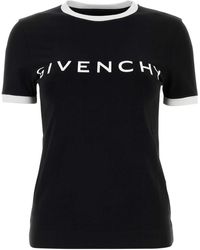 Givenchy - Stretch Cotton T-Shirt - Lyst