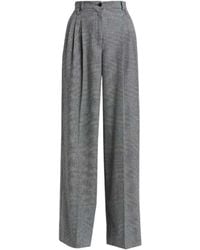 Dolce & Gabbana - Dolce & Gabbana Wide-Leg Pleated Trousers - Lyst