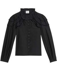 Isabel Marant - Christa Verzamelde Katoenen Blouse - Lyst