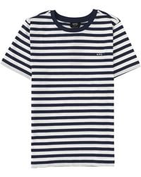 A.P.C. - Striped T-Shirt - Lyst
