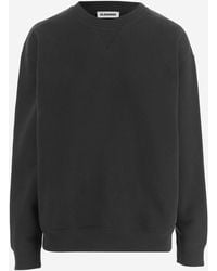 Jil Sander - Katoenen Sweatshirt Met Logo - Lyst