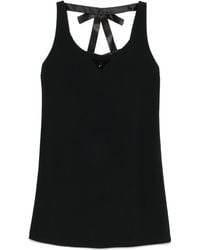 Prada - Triangle-Logo Mini Dress - Lyst
