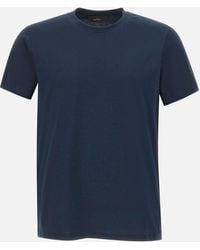 Peuterey - Maglietta Di Cotone Blu Peutery - Lyst