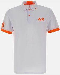 Sun 68 - Fluo Logo Cotton Polo Shirt - Lyst