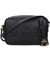 Love Moschino - Borse A Tracolla Donna Poliuretano Nero - Lyst