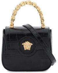 Versace - Croco-embossed Leather 'la Medusa' Mini Bag - Lyst