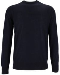 Ballantyne - Smooth Wool Round-Neck Sweater - Lyst
