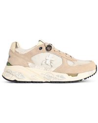 Premiata - Beigefarbene Sneakers "Mased" aus Lear-Mischgewebe von - Lyst