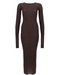 Rick Owens - Ribbed Long Sleeves Dress - Lyst