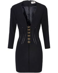 Elisabetta Franchi - Robe Courte À Détail De Corset - Lyst