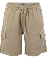 Vilebrequin - Linen Cargo Bermuda Shorts - Lyst