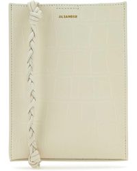Jil Sander - Ivory Leather Shoulder Bag - Lyst