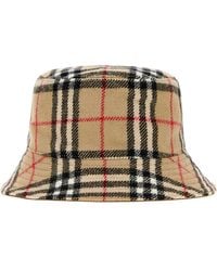Burberry - Wool Check Bucket Hat - Lyst