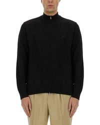 BOSS - Shirt With Zip - Lyst