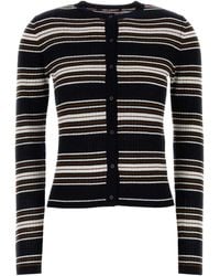MM STUDIO - Embroidered Silk Blend Piombo Cardigan - Lyst