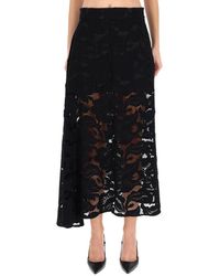 Patou - Asymmetric Midi Skirt - Lyst
