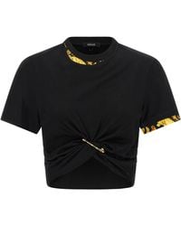 Versace - 'barocco' Dubbele Laag T -shirt - Lyst