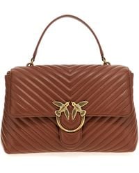 Pinko - Big Lady Love Bag Puff Chevron Hand Bags - Lyst