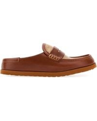 Birkenstock - Raffia And Nappa Leather Naples Slippers - Lyst