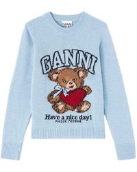 Ganni - Trui Met Grafische Print - Lyst