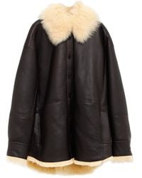 Acne Studios - Leather Shearling Jacket - Lyst
