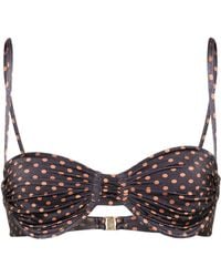 Faithfull the Brand - Stefania Polka-Dot Bikini Top - Lyst